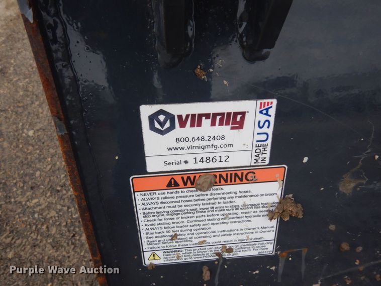 image for item KU9897 Virnig  73" W skid steer sweeper