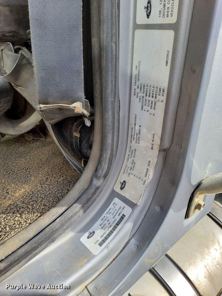 image for item KU9908 2005 Mack CV713 Granite  dump truck