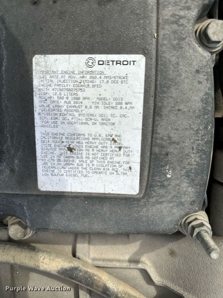 image for item KU9909 2015 Freightliner 114SD  dump truck