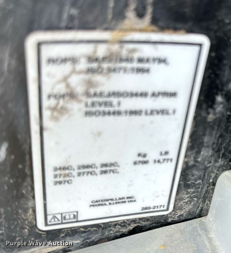 image for item KU9927 2008 Caterpillar 262C  skid steer loader