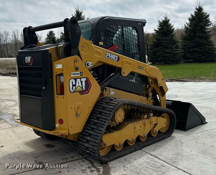 image for item KU9928 2022 Caterpillar 259D3  tracked skid steer loader