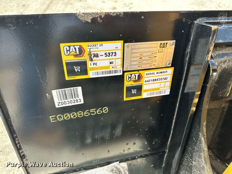 image for item KU9928 2022 Caterpillar 259D3  tracked skid steer loader