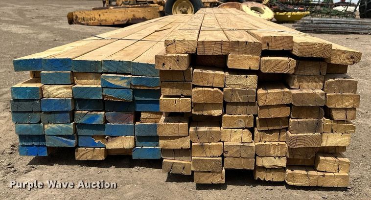 image for item KX9093 Approximately 100 pieces of 2" x 4" lumber