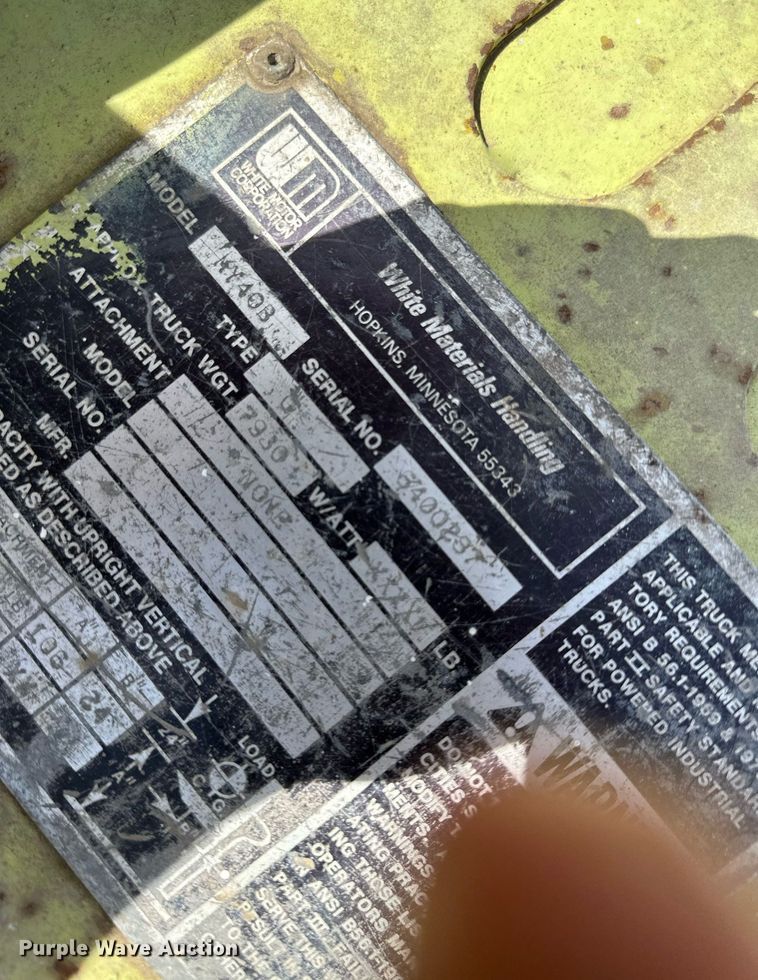 image for item KX9103 White MY9408  forklift