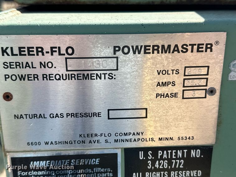 image for item KX9112 Kleer-Flo Powermaster  parts washer