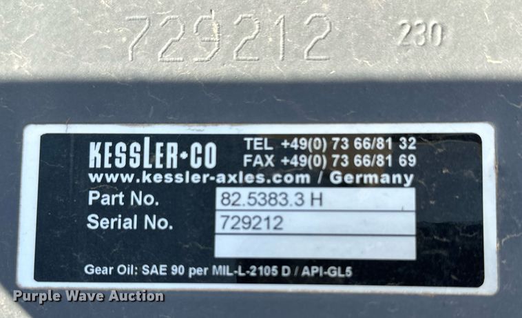 image for item KX9119 (2) Kessler truck axles