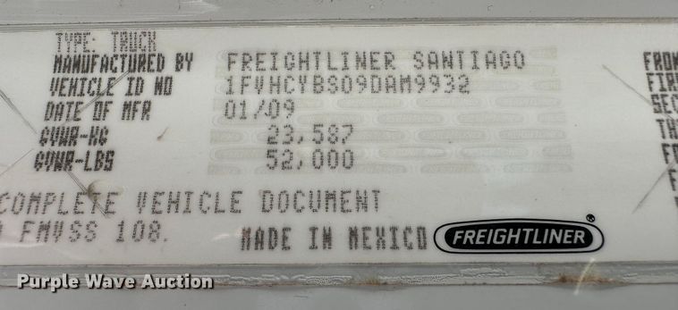 image for item KX9194 2009 Freightliner M106  flatbed truck