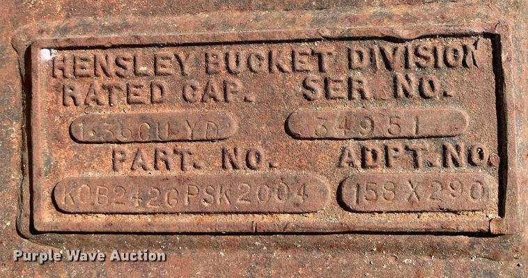 image for item LH9547 Hensley  excavator bucket