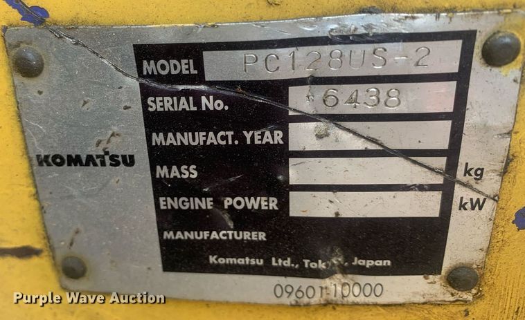 image for item LH9552 2001 Komatsu PC128US-2  excavator