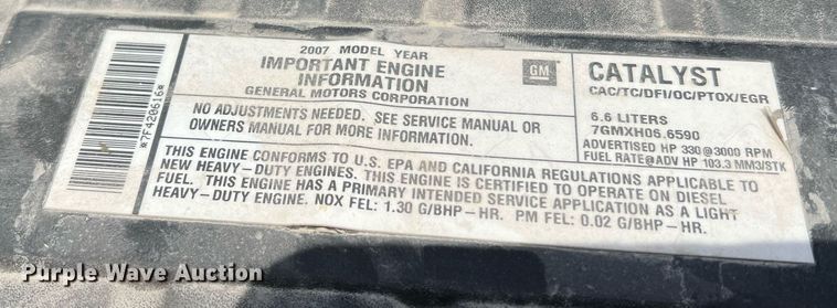 image for item LI9572 2007 Chevrolet C5500  utility / service truck