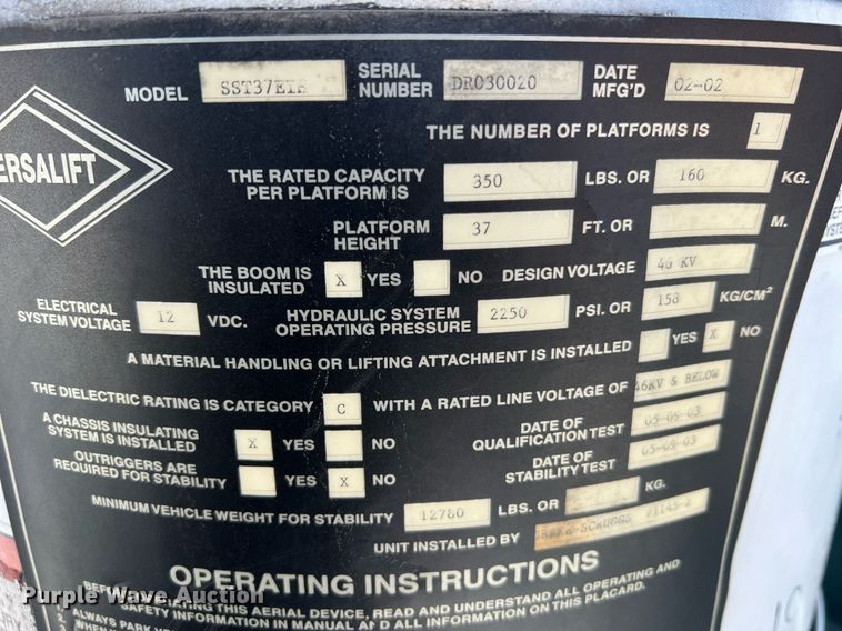 image for item LI9609 2003 Ford F550 Super Duty XL  bucket truck