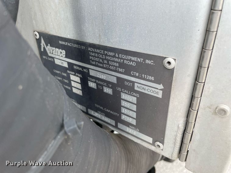 image for item LJ9593 2016 International 7600  vacuum truck