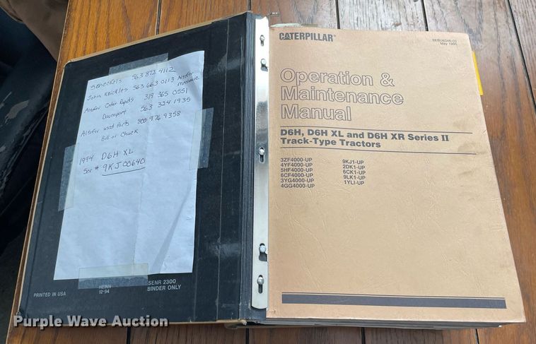 image for item LJ9611 Caterpillar D6H XL Series II  dozer