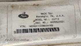 image for item LL9039 2003 Mack CV713  dump truck