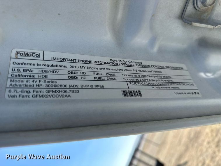 image for item LN9378 2016 Ford F550 Super Duty  bucket truck