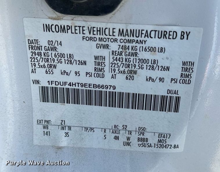 image for item LN9381 2014 Ford F450 Super Duty  bucket truck