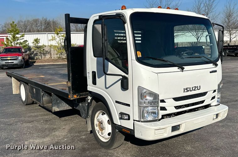 image for item LN9435 2016 Isuzu NPR HD  flatbed truck