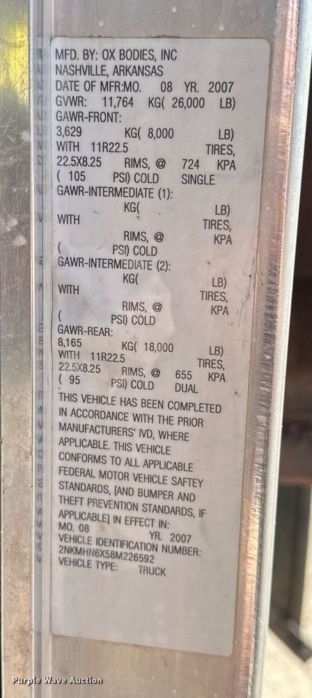 image for item LR9684 2008 Kenworth T300  dump truck