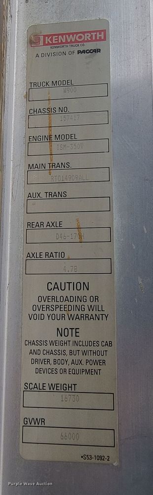 image for item LV9456 2006 Kenworth W900  ready mix truck