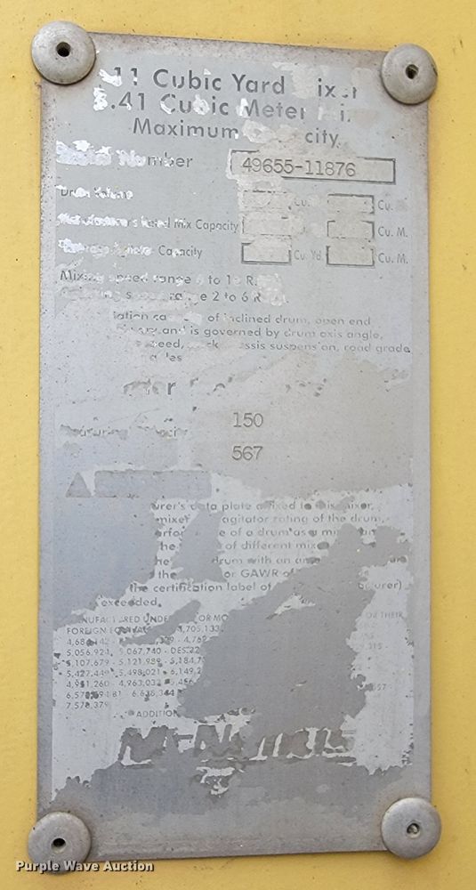 image for item LV9457 1999 Kenworth W900  ready mix truck