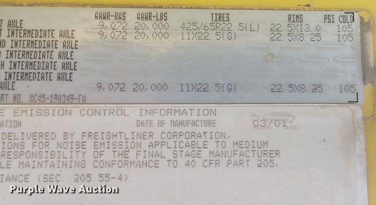 image for item LV9458 2002 Sterling LT8500  ready mix truck