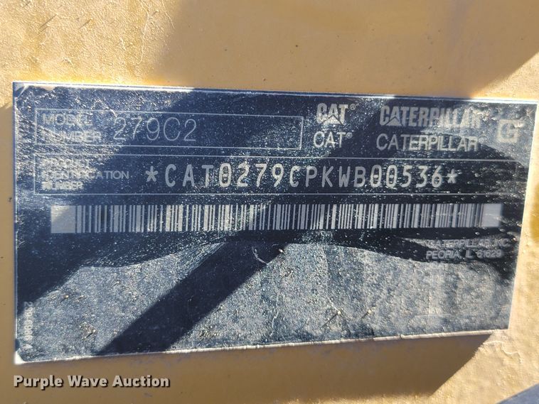 image for item LV9471 2012 Caterpillar 279C2  tracked skid steer loader