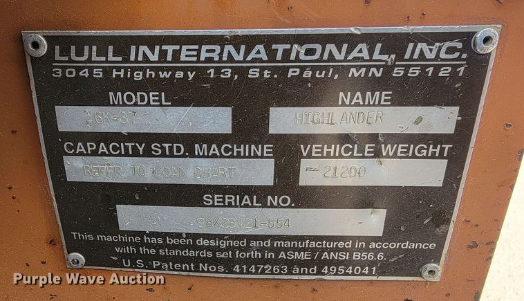 image for item LV9502 Lull 6K-37  telehandler