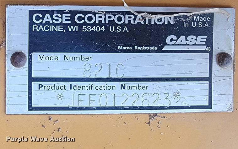 image for item LV9505 2000 Case 821C  wheel loader