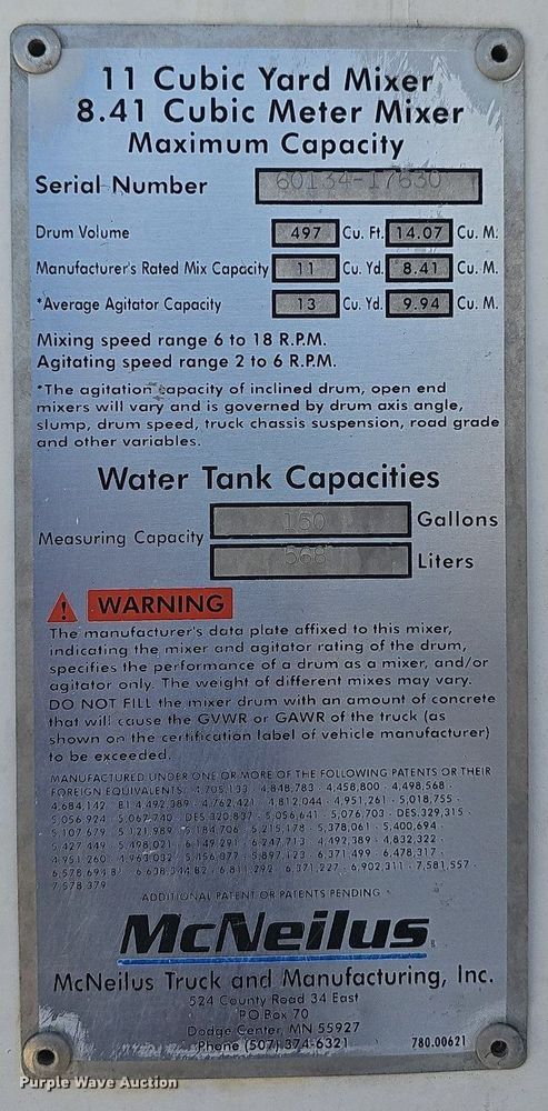 image for item MB9956 2001 Sterling LT9500  ready mix truck