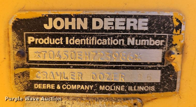image for item MB9964 1985 John Deere 450E  dozer