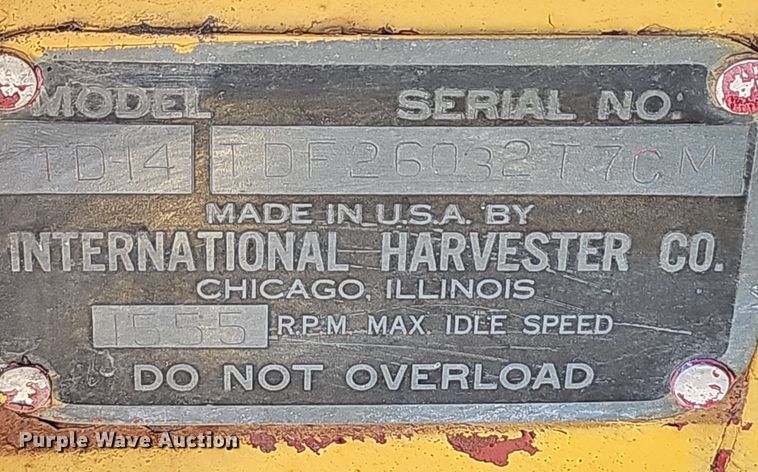 image for item MB9966 International Harvester TD14  dozer