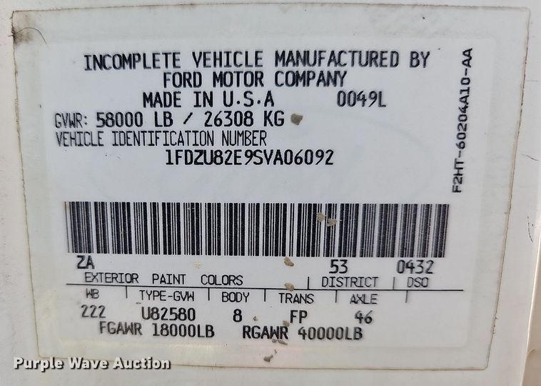 image for item MB9975 1995 Ford LT8000  ready mix truck