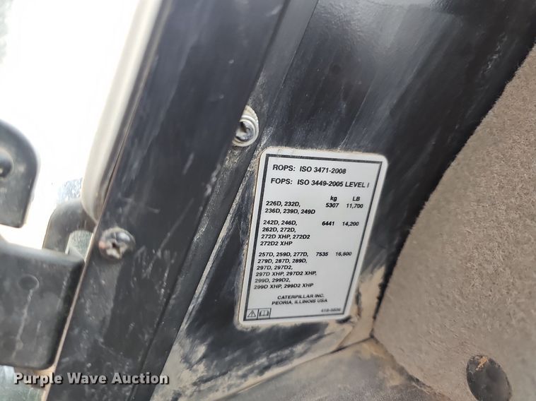 image for item MB9977 2016 Caterpillar 299D2  tracked skid steer loader