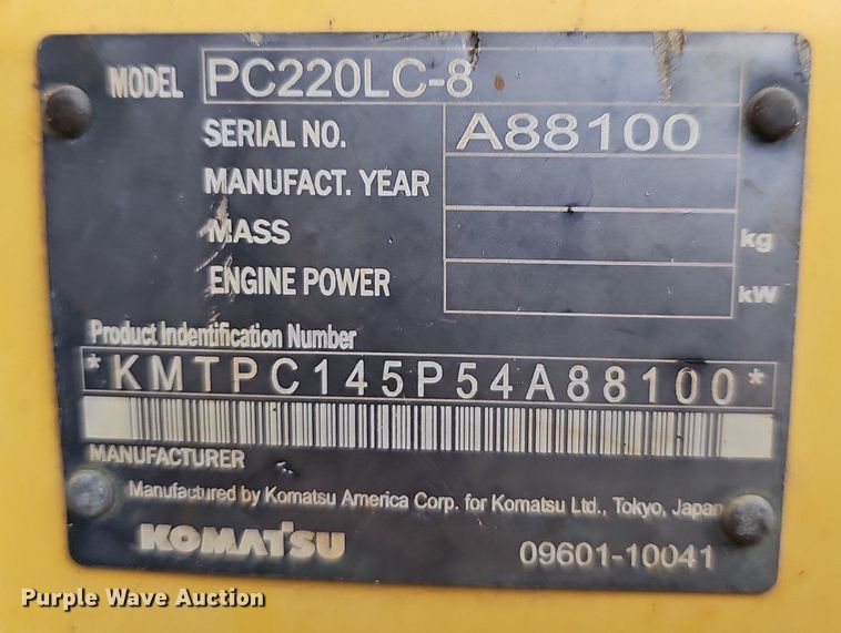 image for item MB9979 2006 Komatsu PC220LC-8  excavator