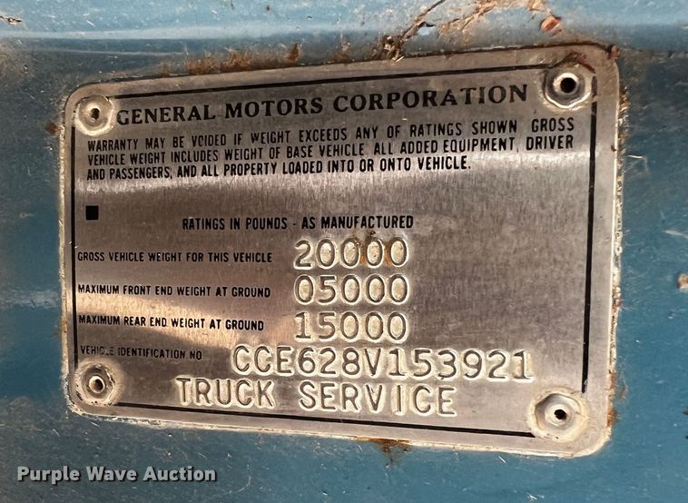 image for item MF9905 1978 Chevrolet C60  dump truck