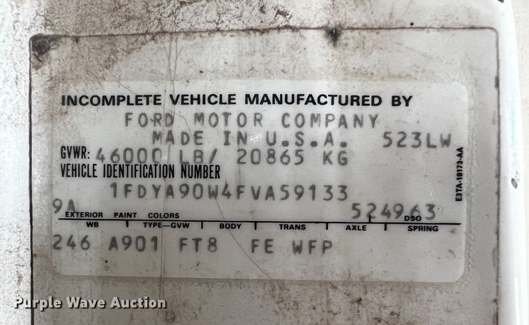 image for item MF9906 1985 Ford LTL9000  dump truck