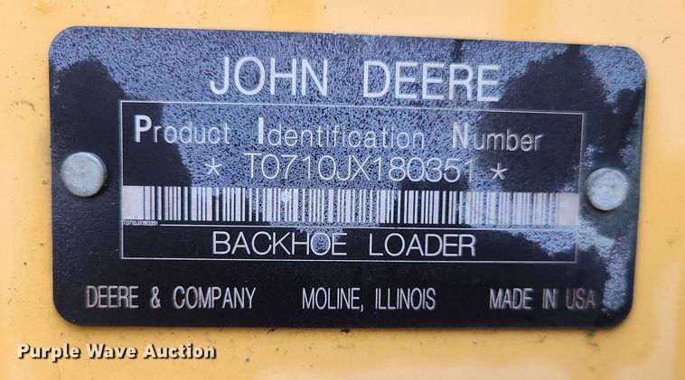 image for item MX9619 2010 John Deere 710J  backhoe