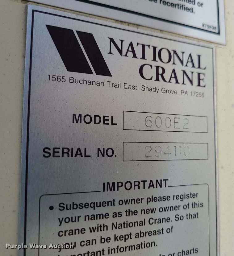 image for item MX9632 National Crane 600E2  load block