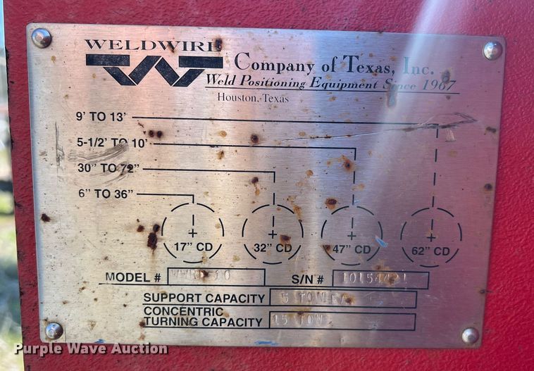 image for item MY9596 Weldwire WWRD-10  tank roller system