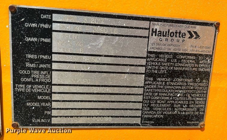 image for item MY9716 2017 Haulotte 4527A  boom lift