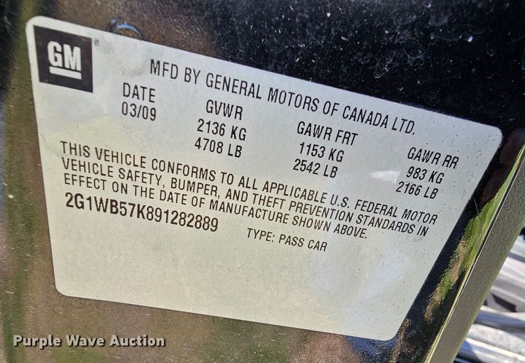 image for item DK1752 2009 Chevrolet Impala LS