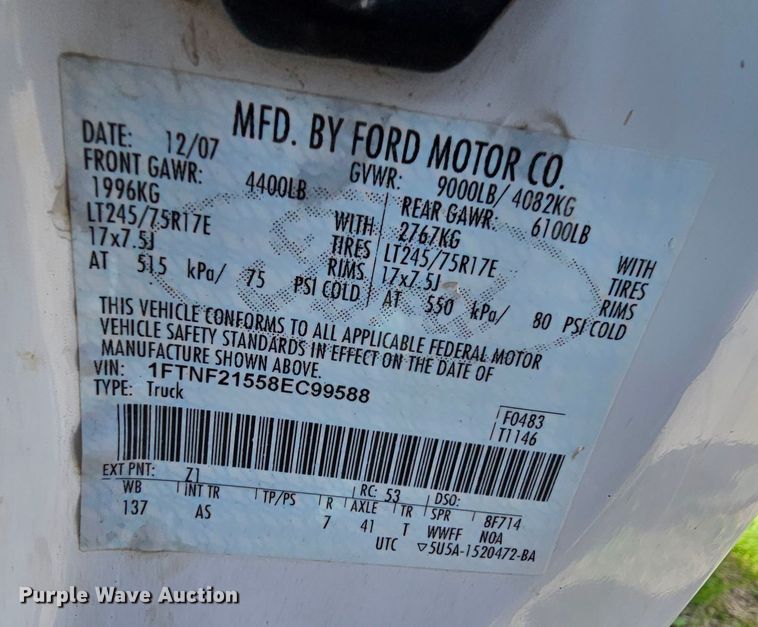 image for item DK1767 2008 Ford F250 Super Duty  pickup truck