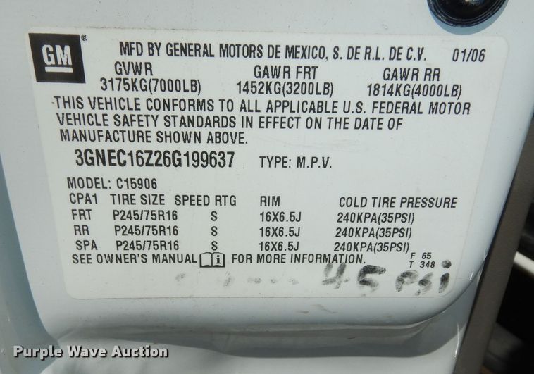 image for item DK1777 2006 Chevrolet Suburban 1500  SUV