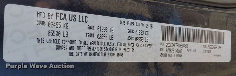 image for item DN6407 2016 Dodge Charger Police