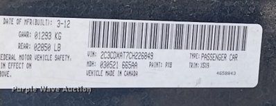 image for item DN6412 2012 Dodge Charger Police