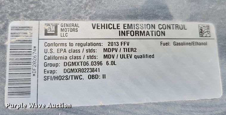 image for item DO4288 2013 Chevrolet Silverado 2500HD LT  Crew Cab pickup truck