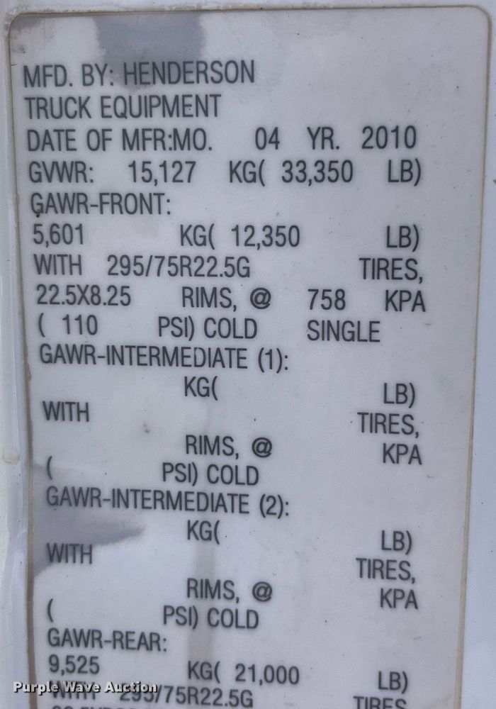 image for item DP0473 2011 International WorkStar 7400  dump truck