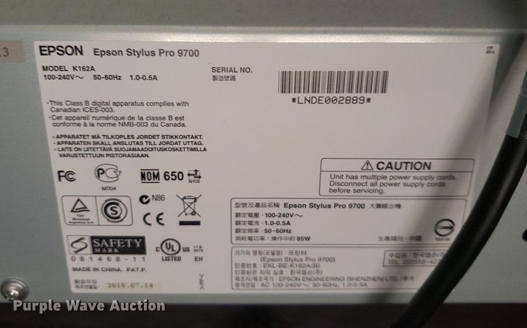 image for item DQ0506 Epson Stylus Pro 9700  printer