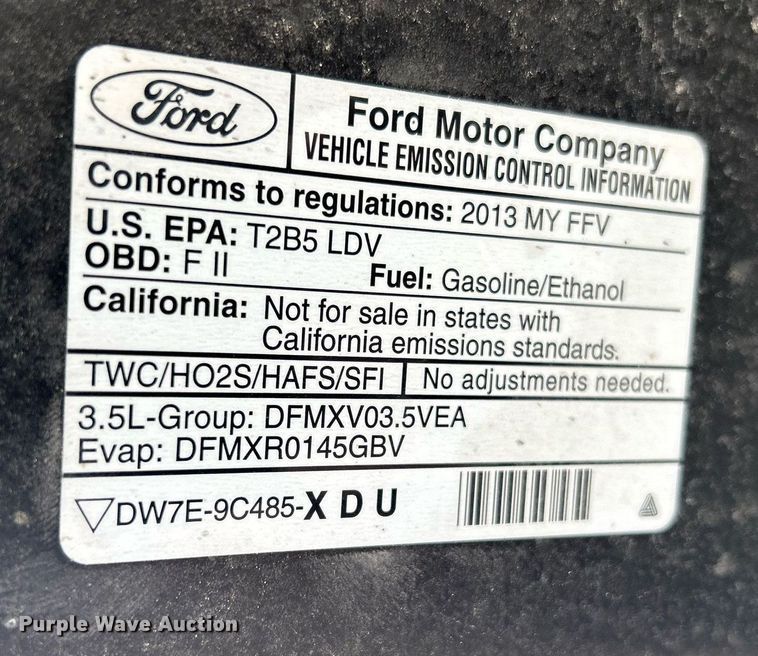 image for item DR4581 2013 Ford Taurus Police Interceptor