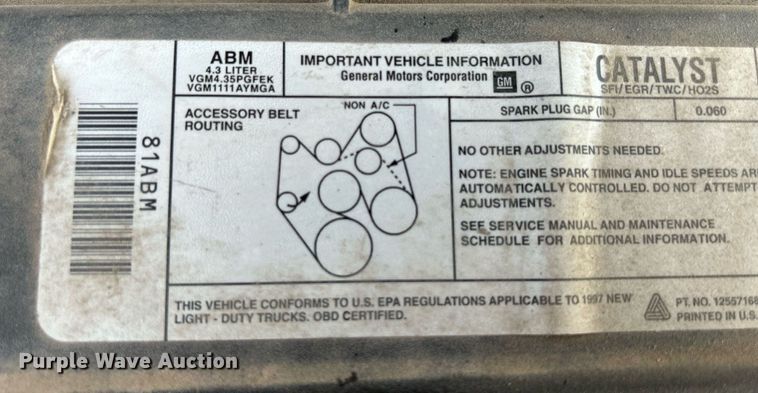 image for item DR4585 1997 Chevrolet C1500  pickup truck